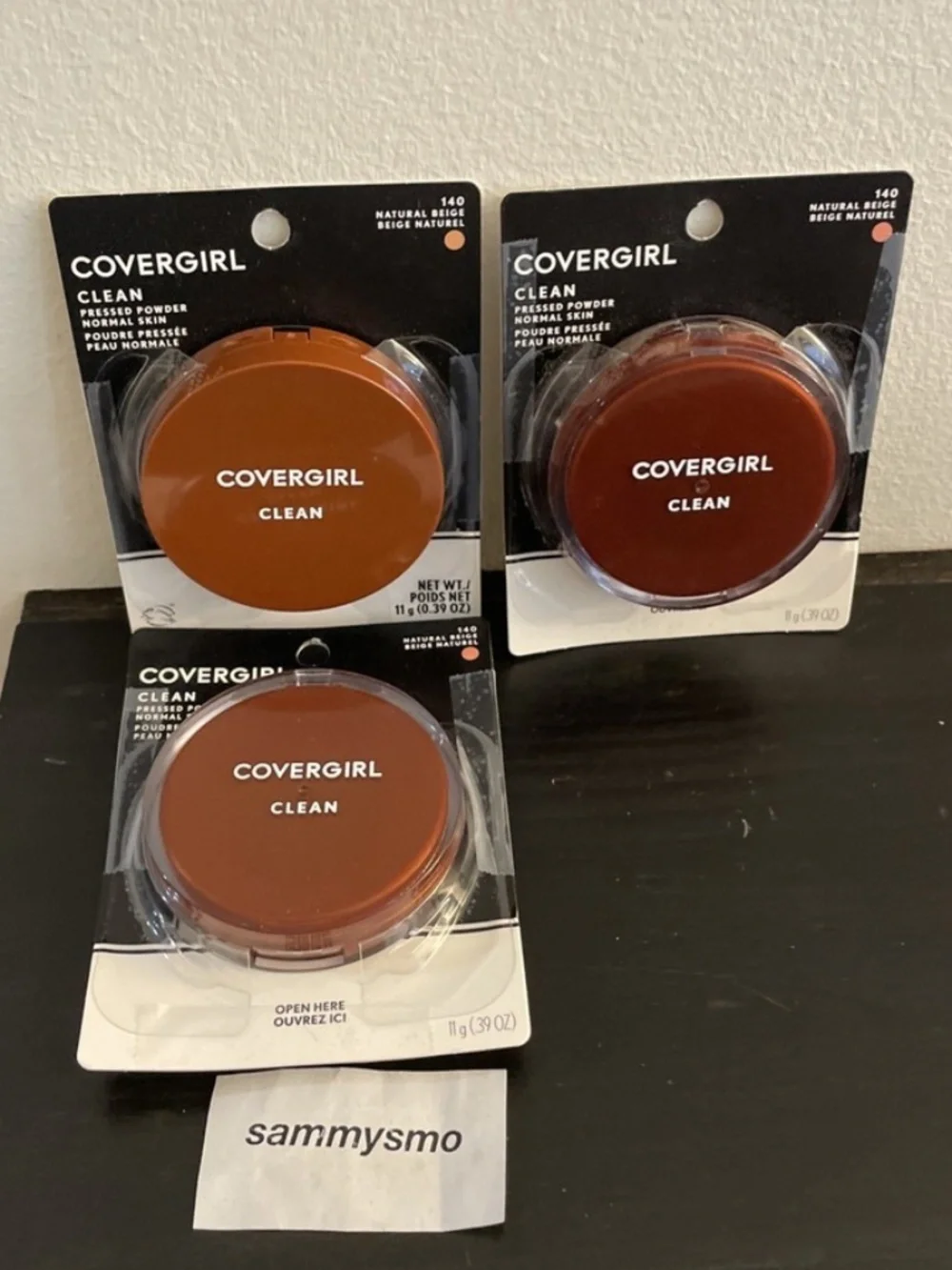 CoverGirl Clean Pressed Powder 140 Natural Beige 0.39 oz., x3 SEE DESCRIPTION